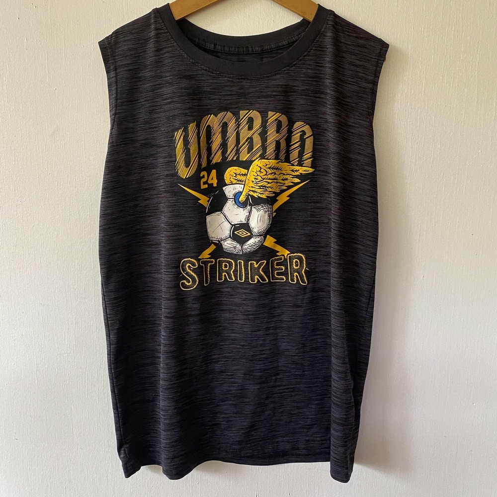 Umbro Sleeveless Soccer T-shirt Kids‎ Boys XL Striker Tank Gray